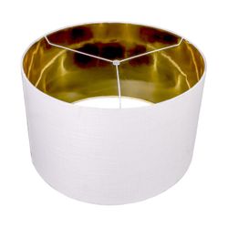 Blanca Floor Drum Shade - White