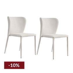 Foley Dining Chair Set of 2 - Natural w Fabric Legs