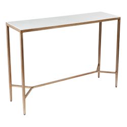 Chloe Stone Console Table - Small Antique Gold