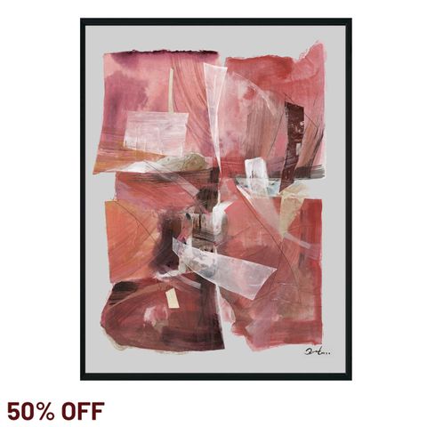 Ruby Abstract Canvas Painting