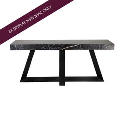 Ebony Marble Console Table - Black - OUTLET NSW