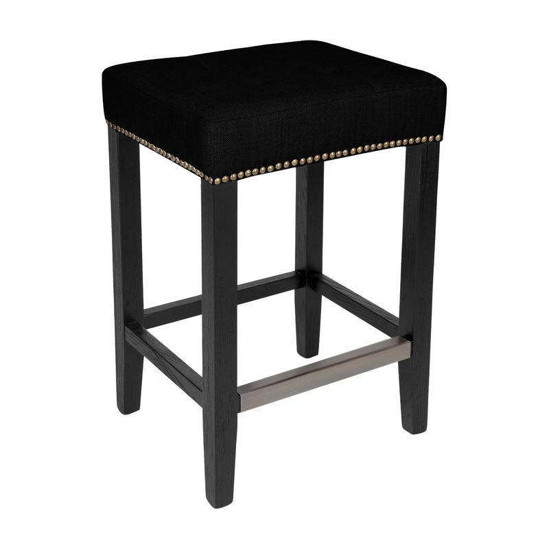 Canyon Black Kitchen Stool - Black Cotton