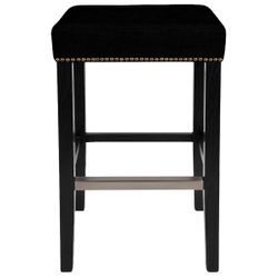 Canyon Black Bar Stool - Black Cotton