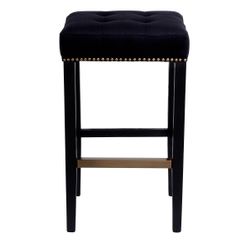 Canyon Black Bar Stool - Black Cotton