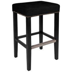 Canyon Black Bar Stool - Black Cotton