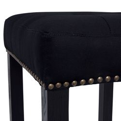 Canyon Black Bar Stool - Black Cotton