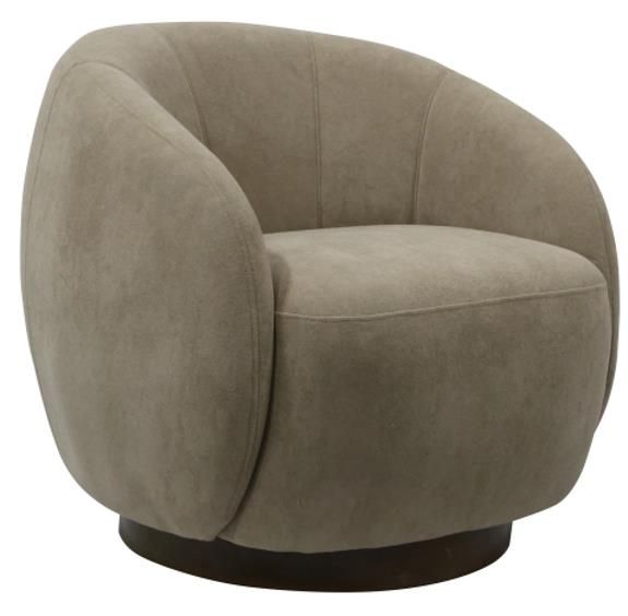 Camden Swivel Arm Chair - Wheat Velvet - OUTLET NSW