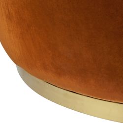 Tubby Swivel Arm Chair - Caramel Velvet - OUTLET NSW