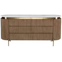 Demarco 6 Drawer Chest - Antique Gold - OUTLET NSW