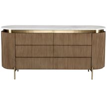 Demarco 6 Drawer Chest - Antique Gold - OUTLET NSW