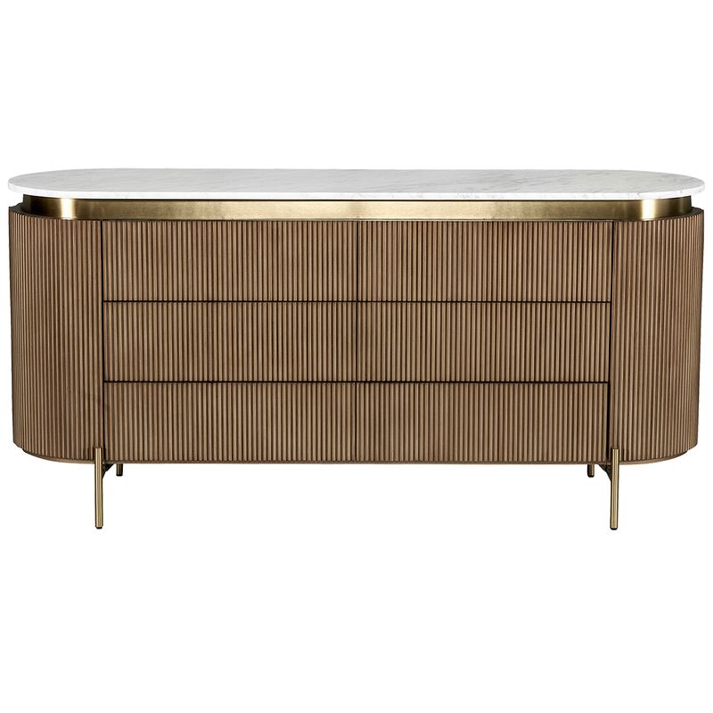 Demarco 6 Drawer Chest - Antique Gold - OUTLET NSW