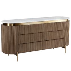 Demarco 6 Drawer Chest - Antique Gold - OUTLET NSW