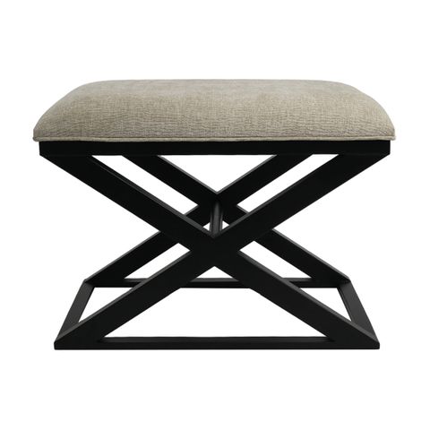 Spencer Black Timber Stool - Wheat
