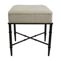 Hacienda Black Iron Stool - Wheat