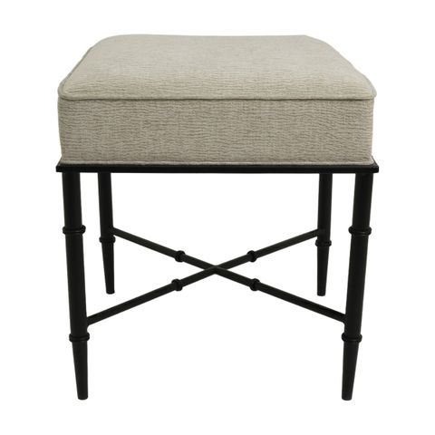 Hacienda Black Iron Stool - Wheat