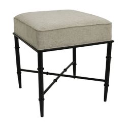 Hacienda Black Iron Stool - Wheat