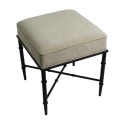 Hacienda Black Iron Stool - Wheat