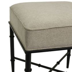 Hacienda Black Iron Stool - Wheat