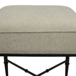 Hacienda Black Iron Stool - Wheat