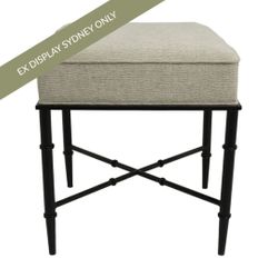 Hacienda Black Iron Stool - Wheat - OUTLET NSW