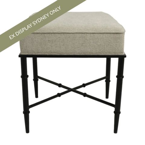 Hacienda Black Iron Stool - Wheat - OUTLET NSW