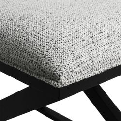 Spencer Black Timber Stool - Salt & Pepper