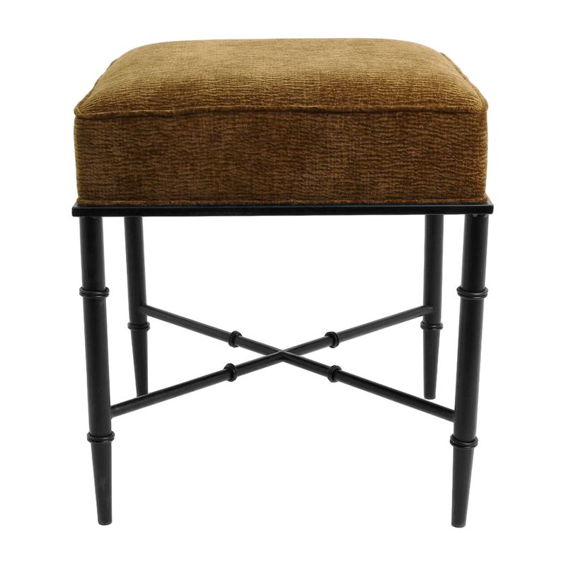 Hacienda Black Iron Stool - Butterscotch