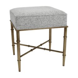 Hacienda Antique Gold Iron Stool - Salt & Pepper