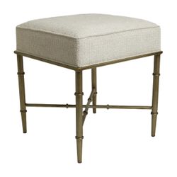 Hacienda Antique Gold Iron Stool  - Speckle Ecru