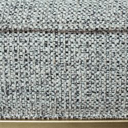 Hacienda Antique Gold Iron Bench Ottoman - Salt & Pepper