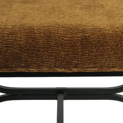 Novak Black Iron Stool -  Butterscotch