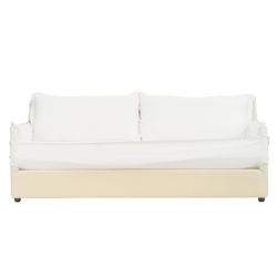 Cove 3 Seater Slip Cover Sofa - White Linen