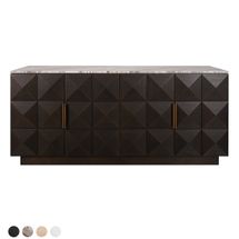 Benedict Smoked Oak Buffet - River Brown Marble