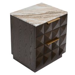 Benedict Smoked Oak Bedside Table Range