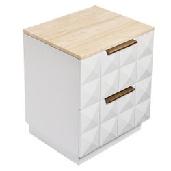 Benedict White Oak Bedside Table Range
