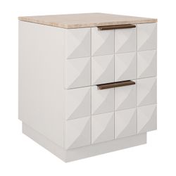 Benedict White Oak Bedside Table Range