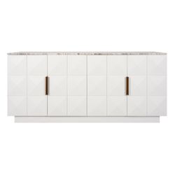 Benedict White Oak Buffet - River Brown Marble