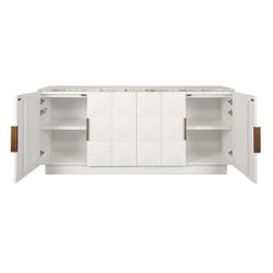 Benedict White Oak Buffet - River Brown Marble