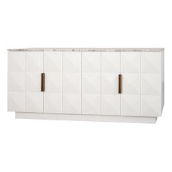 Benedict White Oak Buffet - River Brown Marble