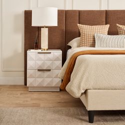 Benedict Smoked Oak Bedside Table Range