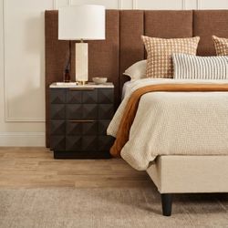 Benedict Smoked Oak Bedside Table Range