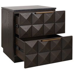 Benedict Smoked Oak Bedside Table Range