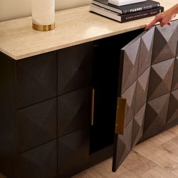 Benedict Smoked Oak Buffet Range