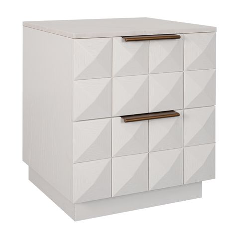 Benedict White Oak Bedside Table Range