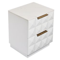 Benedict White Oak Bedside Table Range