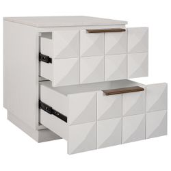 Benedict White Oak Bedside Table Range