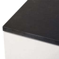 Benedict 170cm White Oak Buffet - Black Marble