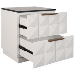 Benedict White Oak Bedside Table Range