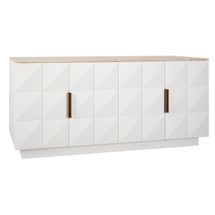 Benedict White Oak Buffet - Travertine