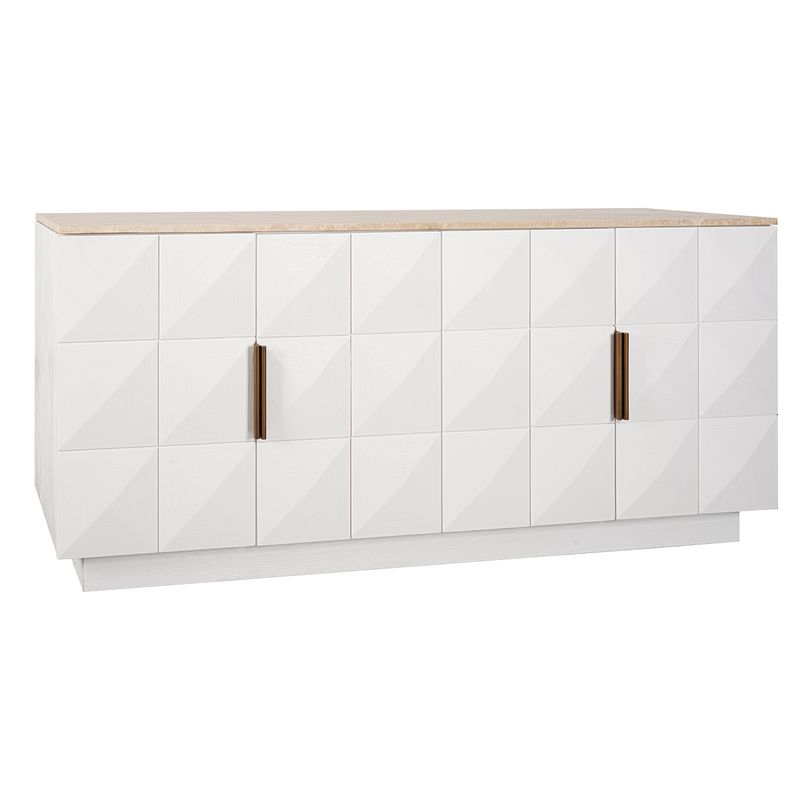 Benedict 170cm White Oak Buffet - Travertine